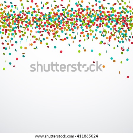 Festive background with colorful confetti, eps 10