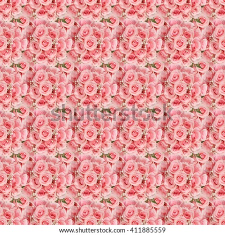 Seamless pattern with roses. Gentle colors. Female pattern. 