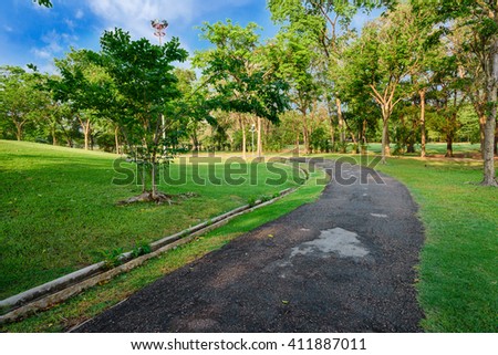 walkway in park