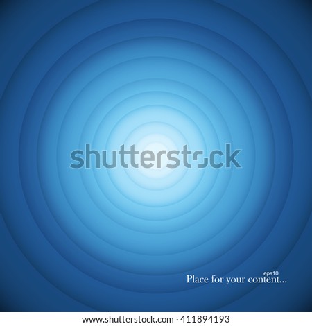 Blue round concept. Abstract vector background.