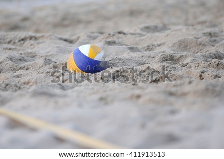 Beach volley ball Royalty-Free Stock Photo #411913513