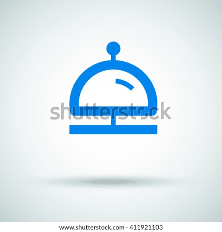 Reception bell icon. Hotel service sign line vector icon for websites and apps mobile minimalistic flat design