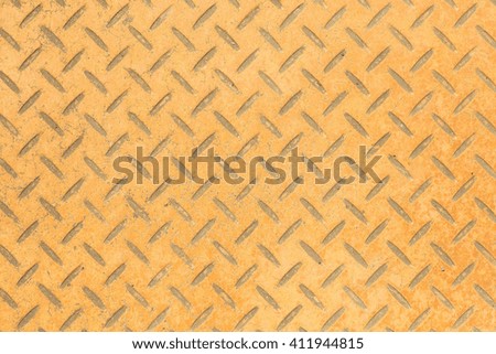 Yellow diamond plate texture and background seamless