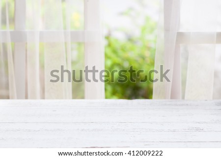 Wood over summer window background