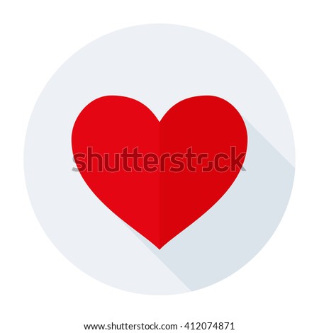Heart Icon flat love, saint valentines day vector illustration sign/symbol