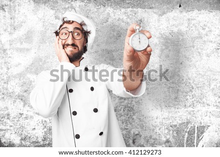 crazy chef worried expression