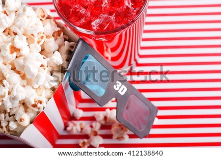 drink and popcorn