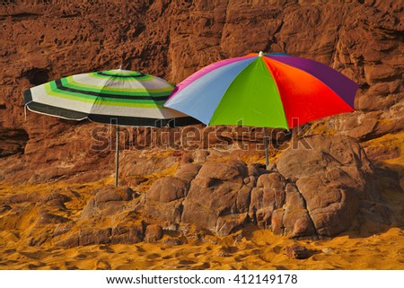 sun beach umbrellas