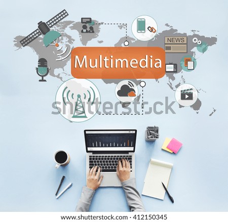 Multimedia Communication Audio Animation Concept