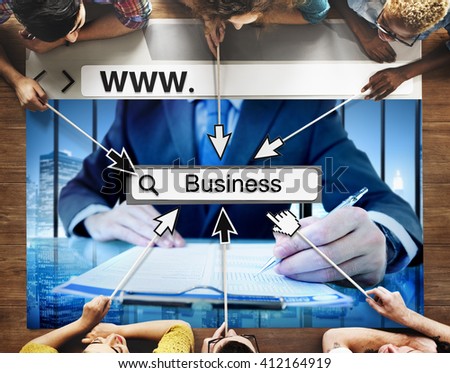 WWW Online Homepage Business Word Search Concept