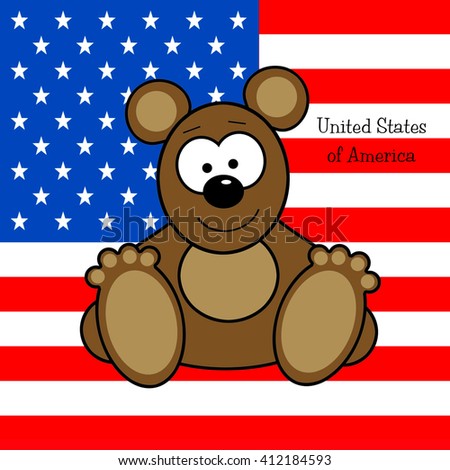 Bartimus Bear - Flag - United States of America