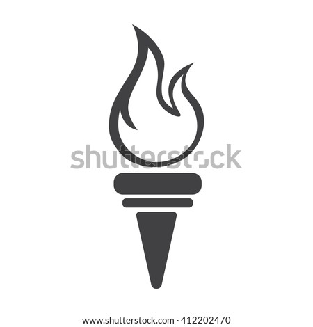 Torch icon Vector Illustration on the white background.