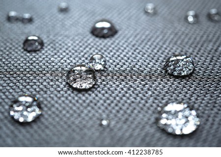 Waterproof coating background with water drops