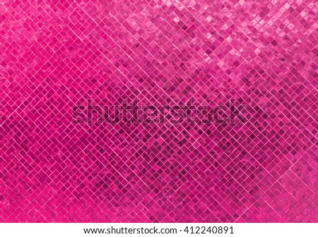 Abstract Luxury Sweet Pastel Pink Tone Wall Floor Tile Glass Seamless Pattern Mosaic Background Texture for Furniture Material. Art Square Seamless Pattern with Shade for Modern Interior Design Style