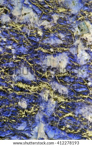 yellow and blue serpentinite texture macro photo