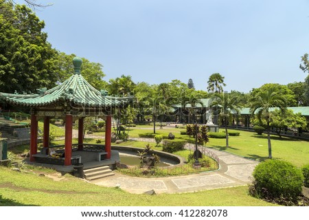 The picture of chinese garden in Rizal park, Manila, Philippines