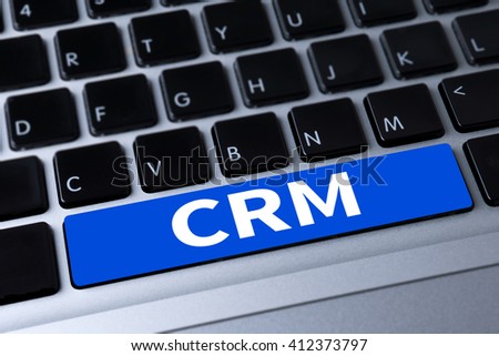 CRM  customer relation management a message on keyboard