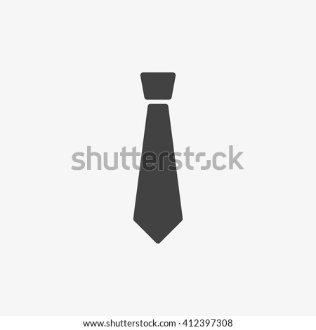 Tie Icon in trendy flat style isolated on grey background. Necktie symbol for your web site design, logo, app, UI. Vector illustration, EPS10. Royalty-Free Stock Photo #412397308