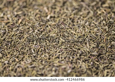 Dried Thyme full frame picture for use as background image or as texture