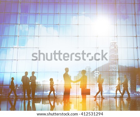 Business People Meeting Greeting Agreement Handshake Concept