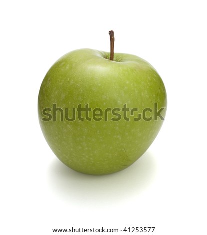 close up of fresh apples on white background  with clipping path, shadow not included