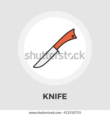 Knife icon vector. Flat icon isolated on the white background. Editable EPS file. Vector illustration.