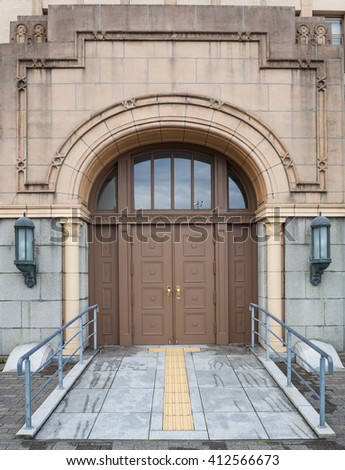 Classical brown door