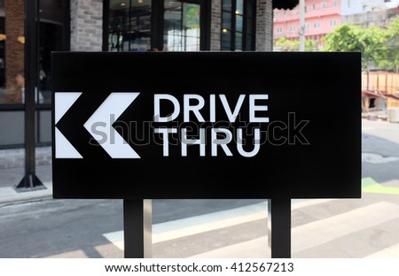 Drive thru sign board