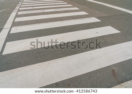 Zebra crossing road