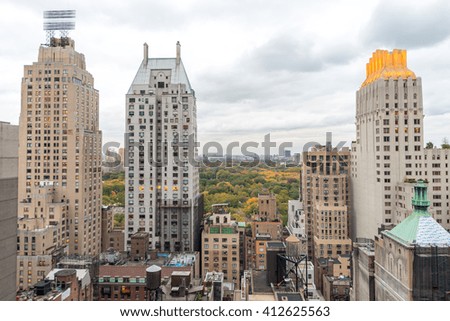Skyscrapers of Manhattan, New York City.