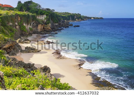 Secret Jimbaran beach, Bali, Indonesia Royalty-Free Stock Photo #412637032