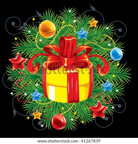 excellent background for the Christmas greetings. Vector image.