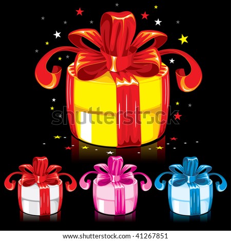 collection of colorful gifts. Vector image.
