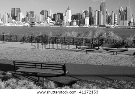 photo capture new york cityscape skyline, usa