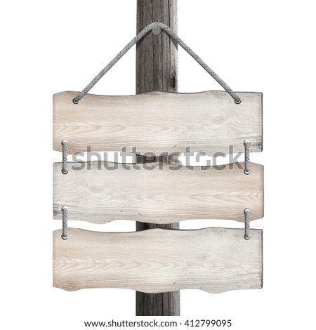 Wooden signboard - hanger.