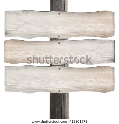 Wooden signpost concept