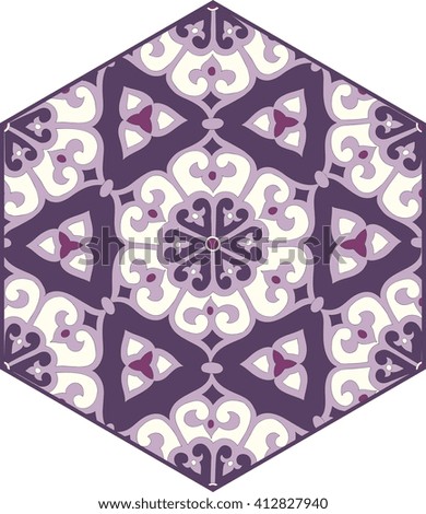 Floral Ornamental pattern. Traditional Arabic seamless ornament. Iznik.. Vector. Background