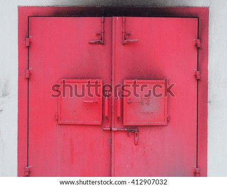 Red Steel Doors