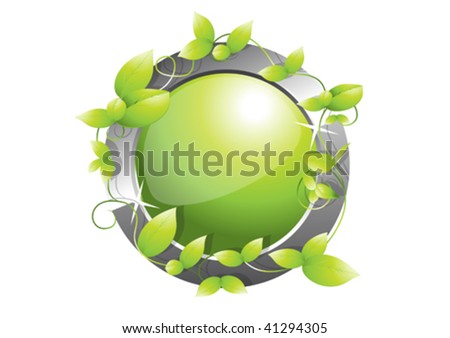 green seedling of button