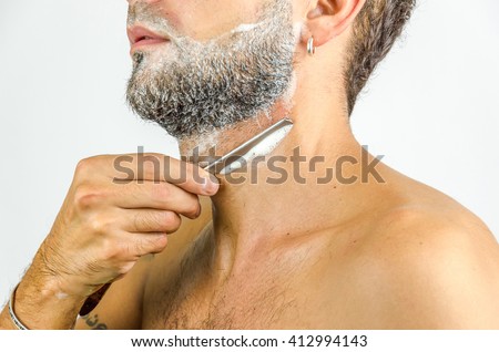 Man is grooming and beautifying oneself