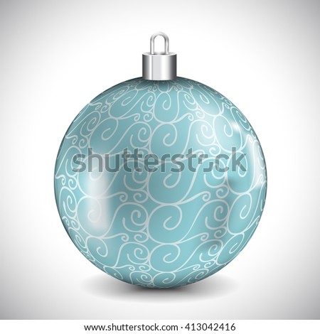 Christmas Ball 3d Realistic Icon Santa Clause Merry  and Happy New year background seemless pattern, Illustration fullprint repeatable element