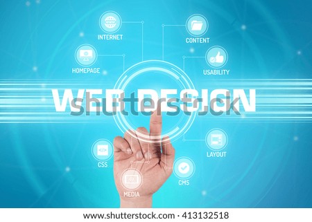 WEB DESIGN TECHNOLOGY COMMUNICATION TOUCHSCREEN FUTURISTIC CONCEPT