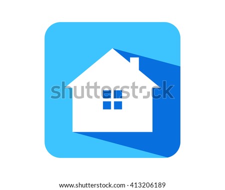 blue house housing home residential residence image icon vector