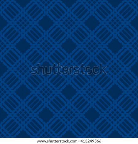 Blue abstract background, striped textured geometric seamless pattern