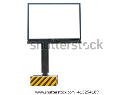 blank bill board isolated on white background