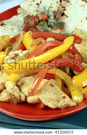 mexican fajitas made with delicious ingredients the most famous mexican plate