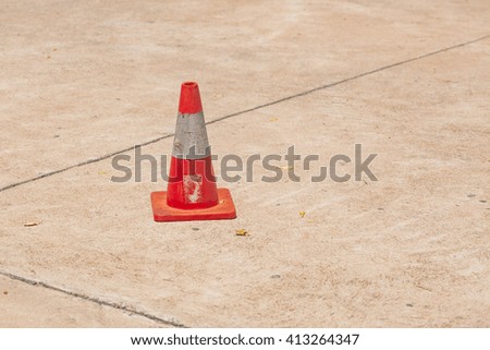 Orange road hazard cone