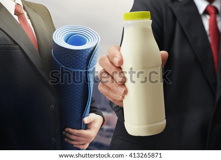 good healthy business man concept background