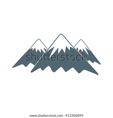Mountain icon. Vector concept illustration for design
