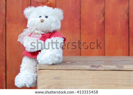 Teddy bear vintage background.